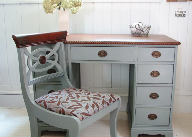 Antique Desk Gets Makeover by Prodigal Pieces | www.prodigalpieces.com