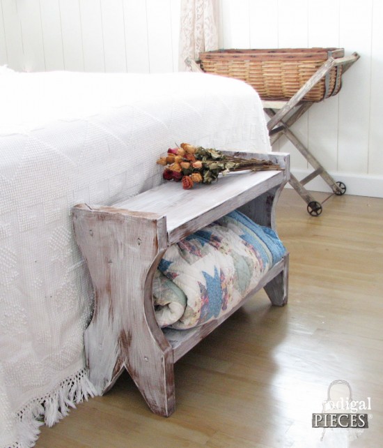 Build A Farmhouse Bench for Less than $20 - DIY Tutorial by Prodigal Pieces www.prodigalpieces.com #prodigalpieces