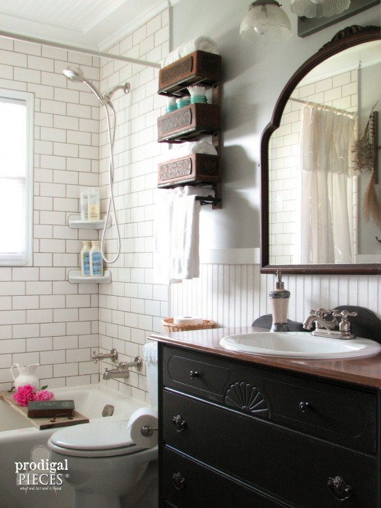 Budget-Friendly Farmhouse Style Bathroom Makeover by Prodigal Pieces www.prodigalpieces.com #prodigalpieces