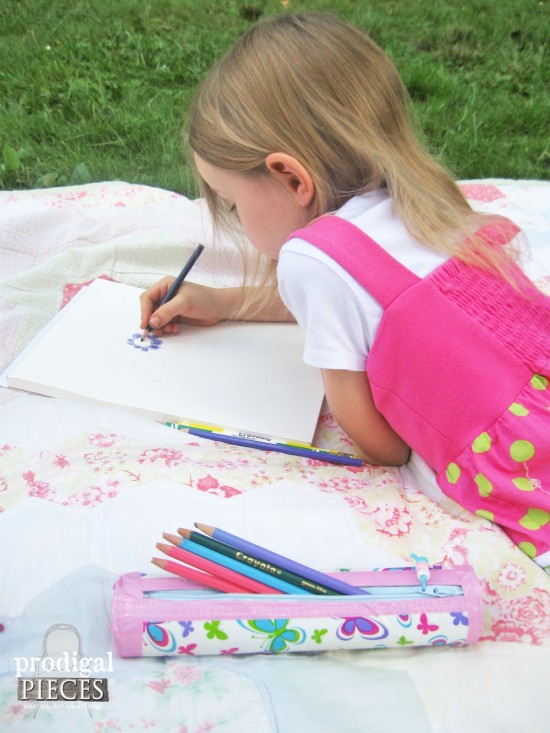 Make a duct tape zippered pouch from repurposed items. Perfect for back-to-school pencil case, baby, beach, snacks, and crafters too! by Prodigal Pieces www.prodigalpieces.com #prodigalpieces
