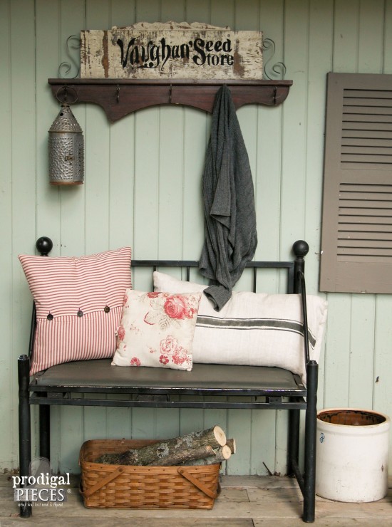 Create a repurposed (funky junk) coat rack using cast off barn wood and furniture pieces by Prodigal Pieces www.prodigalpieces.com #prodigalpieces