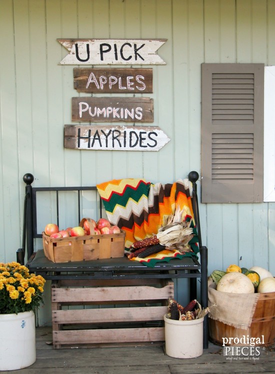 Want to create rustic decor for the fall season? You can create this DIY harvest sign with only one power tool and this tutorial by Prodigal Pieces www.prodigalpieces.com #prodigalpieces