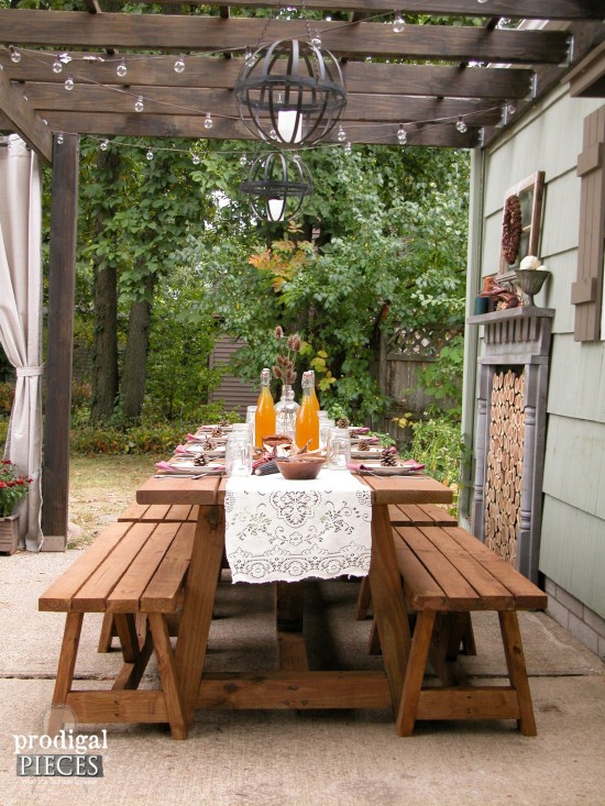 Rustic Farmhouse Patio Dining by Prodigal Pieces | prodigalpieces.com
