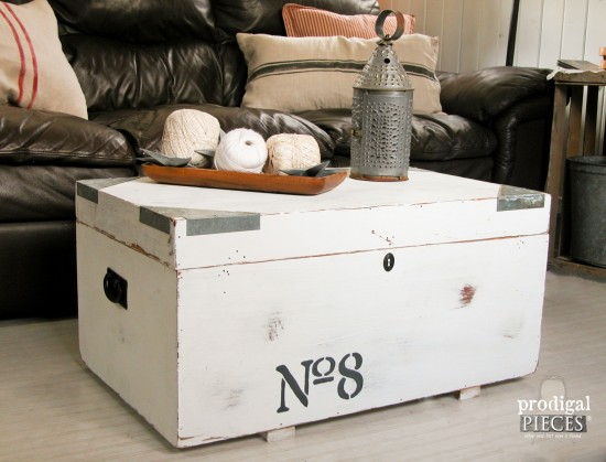 After receiving this trunk for free, all it needed was some hardware and industrial touches to give it some kick by Prodigal Pieces www.prodigalpieces.com #prodigalpieces