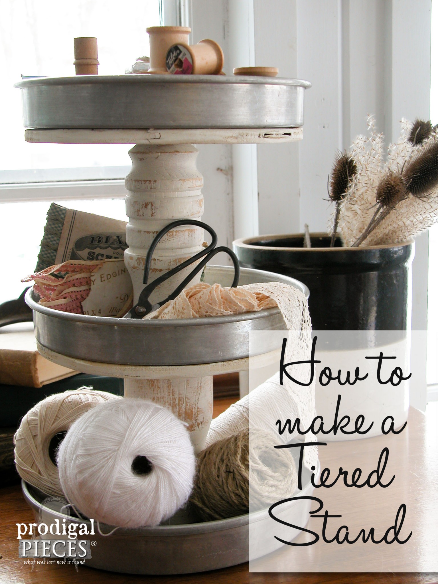 How to Make a Tiered Stand| Prodigal Pieces | prodigalpieces.com