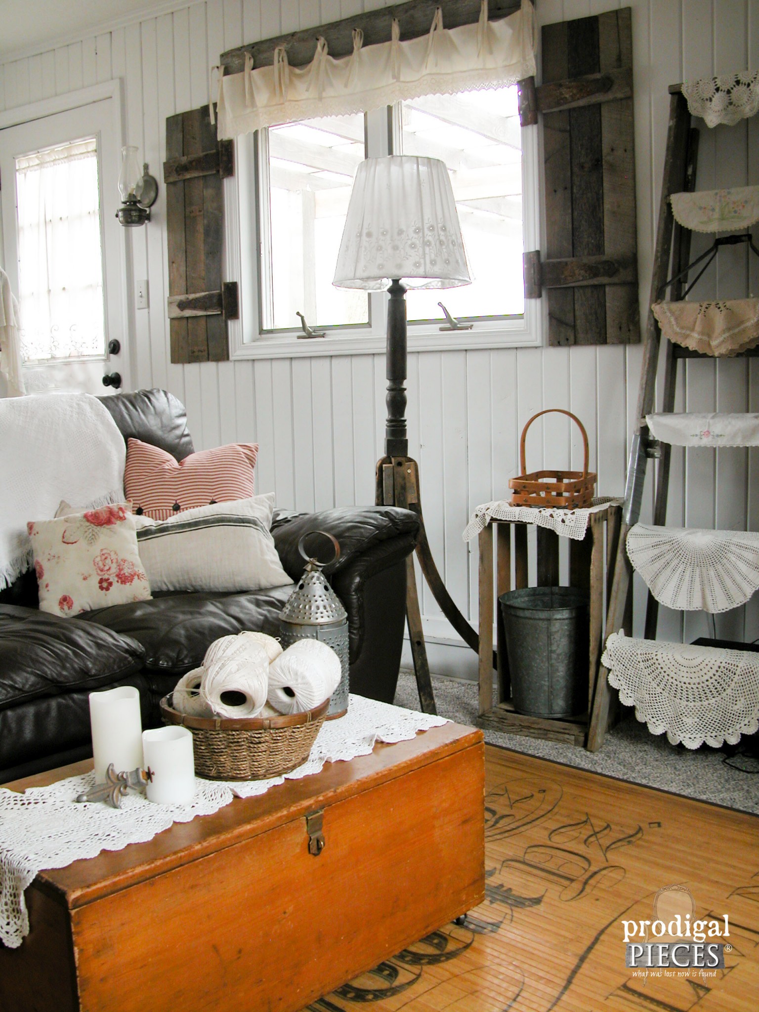 Antique Rockers Turned into Funky Floor Lamp | Prodigal PIeces | www.prodigalpieces.com