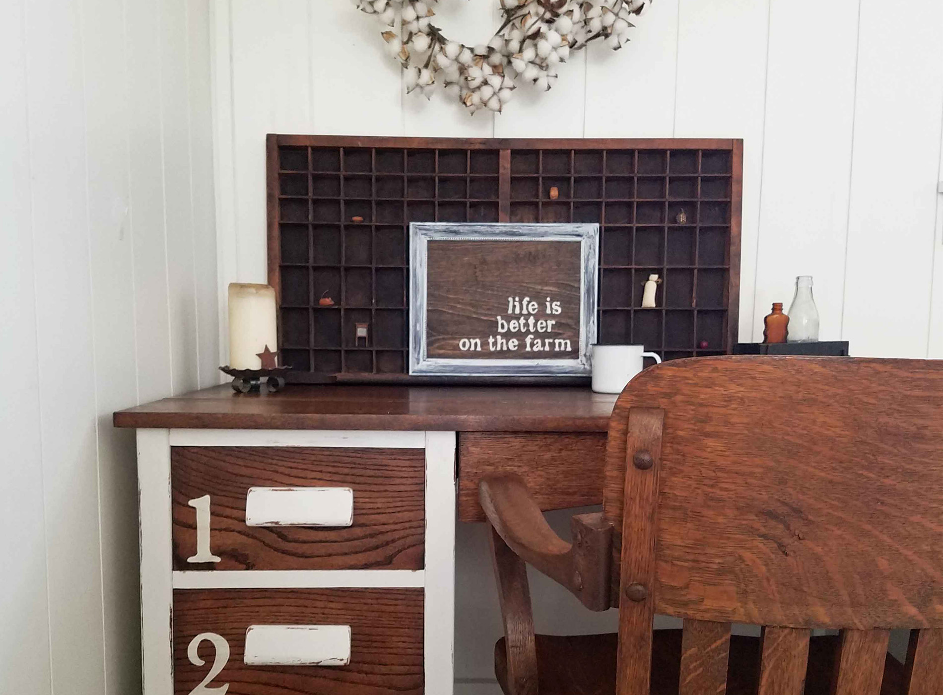 Featured Oak Industrial Desk by Prodigal Pieces | prodigalpieces.com