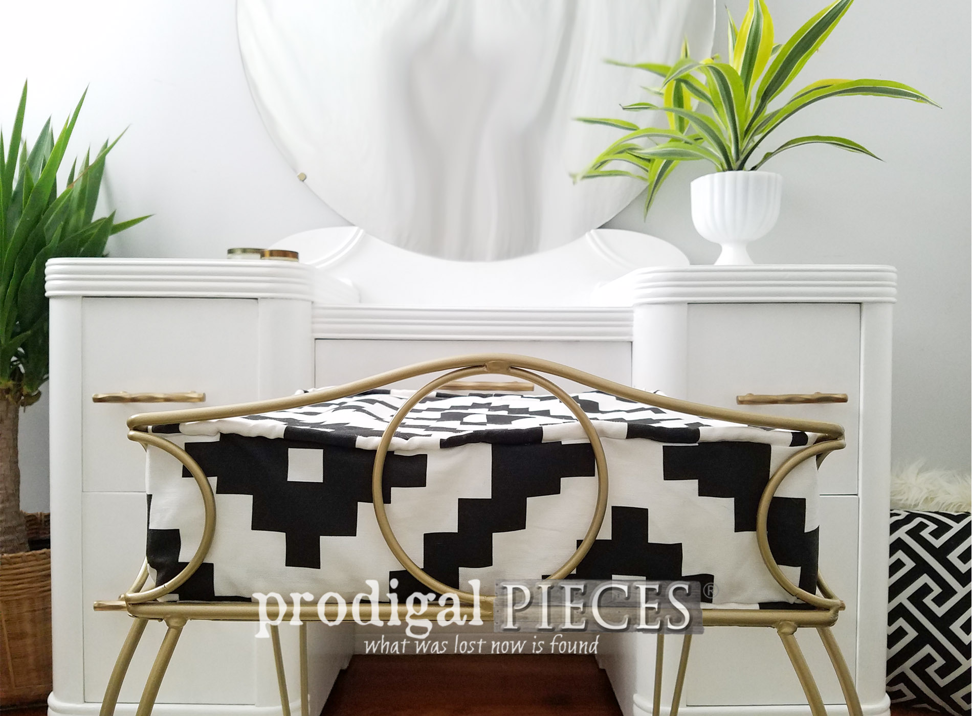 Featured Art Deco Vanity meets Boho Chic Style by Larissa of Prodigal Pieces | prodigalpieces.com