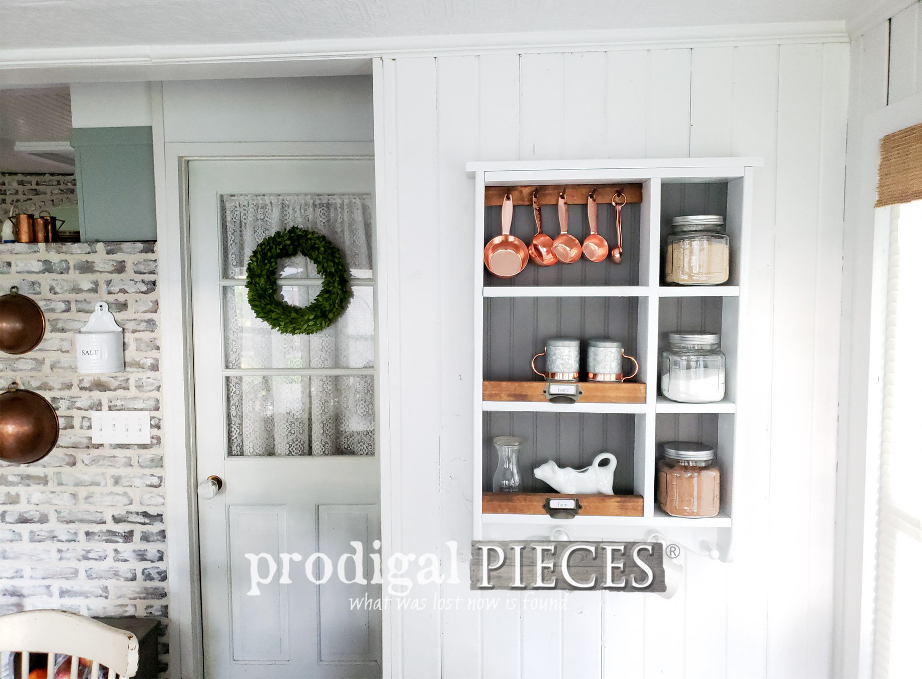 Featured Farmhouse Kitchen Cubby by Larissa of Prodigal Pieces | prodigalpieces.com