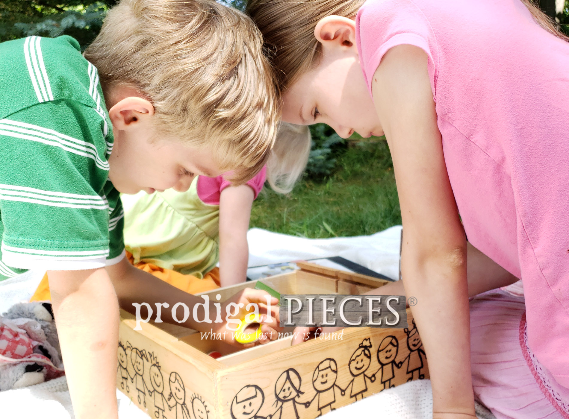 Featured Upcycled Wine Crate Turned into Fun Learning Center for Kids by Larissa of Prodigal Pieces | prodigalpieces.com