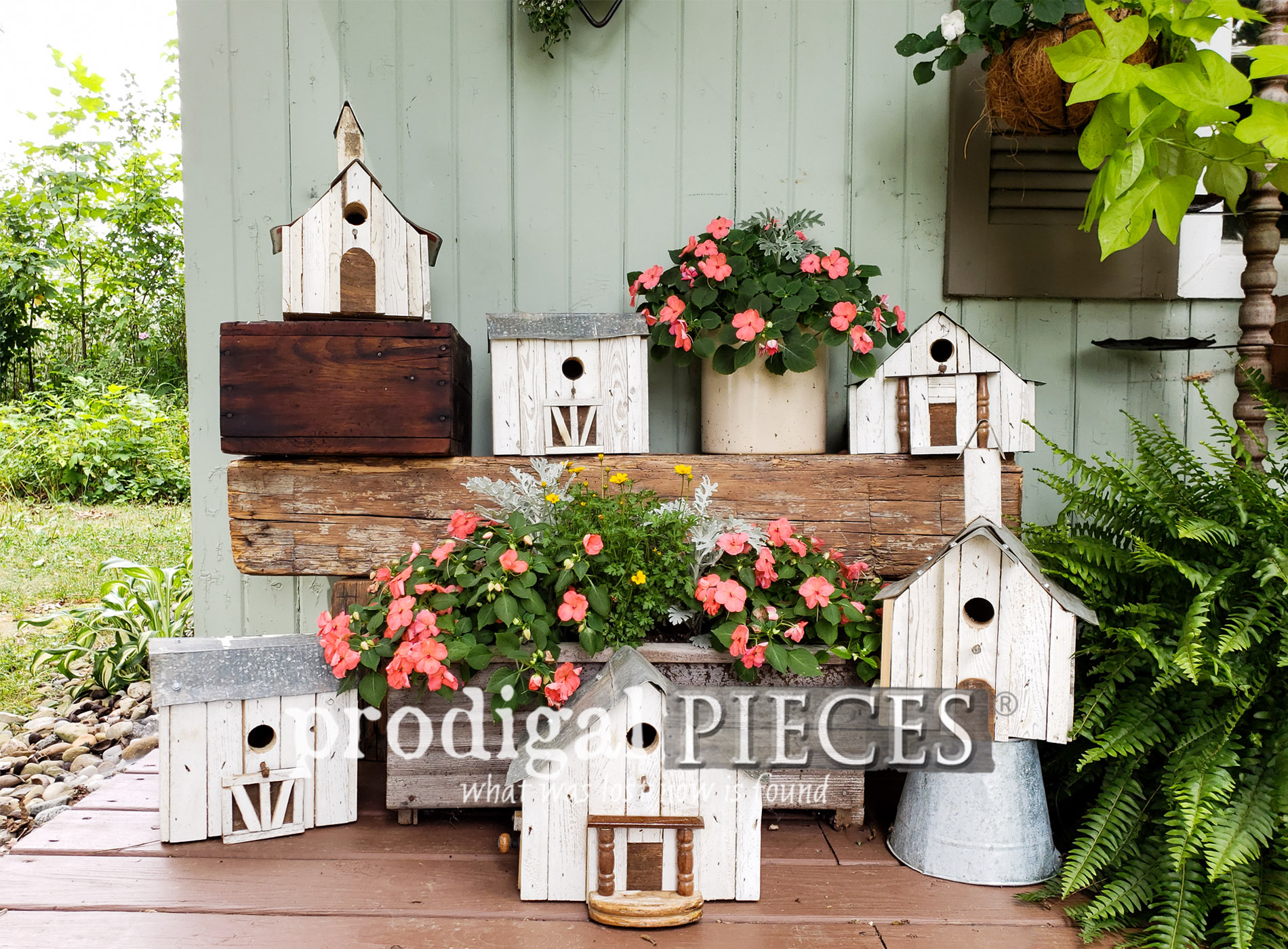 Featured Salvaged Junk Birdhouses created by Larissa of Prodigal Pieces | prodigalpieces.com