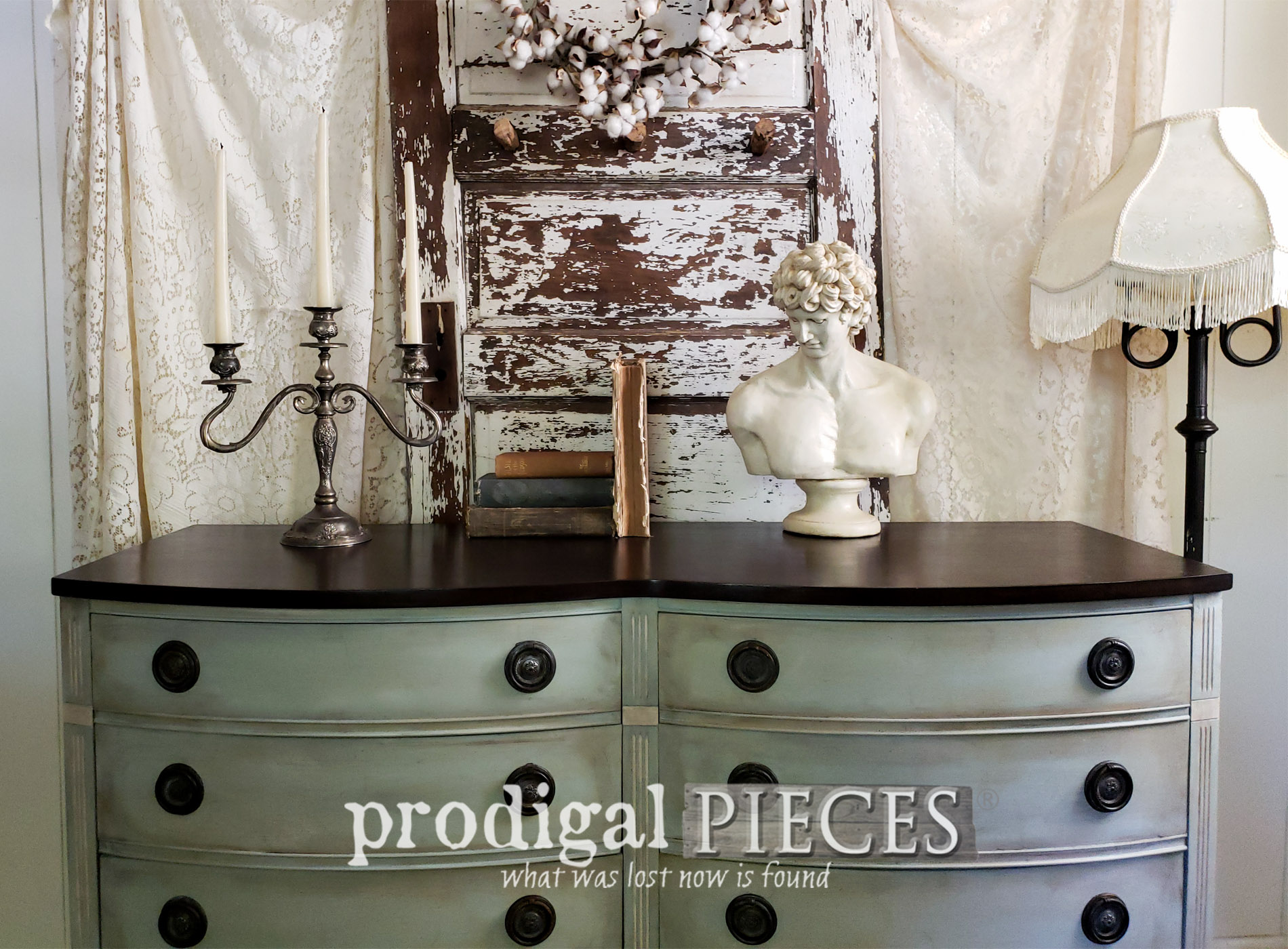 Vintage Dixie Dresser Gets Frottage Makeover Giving it Style and Texture | by Prodigal Pieces | prodigalpieces.com
