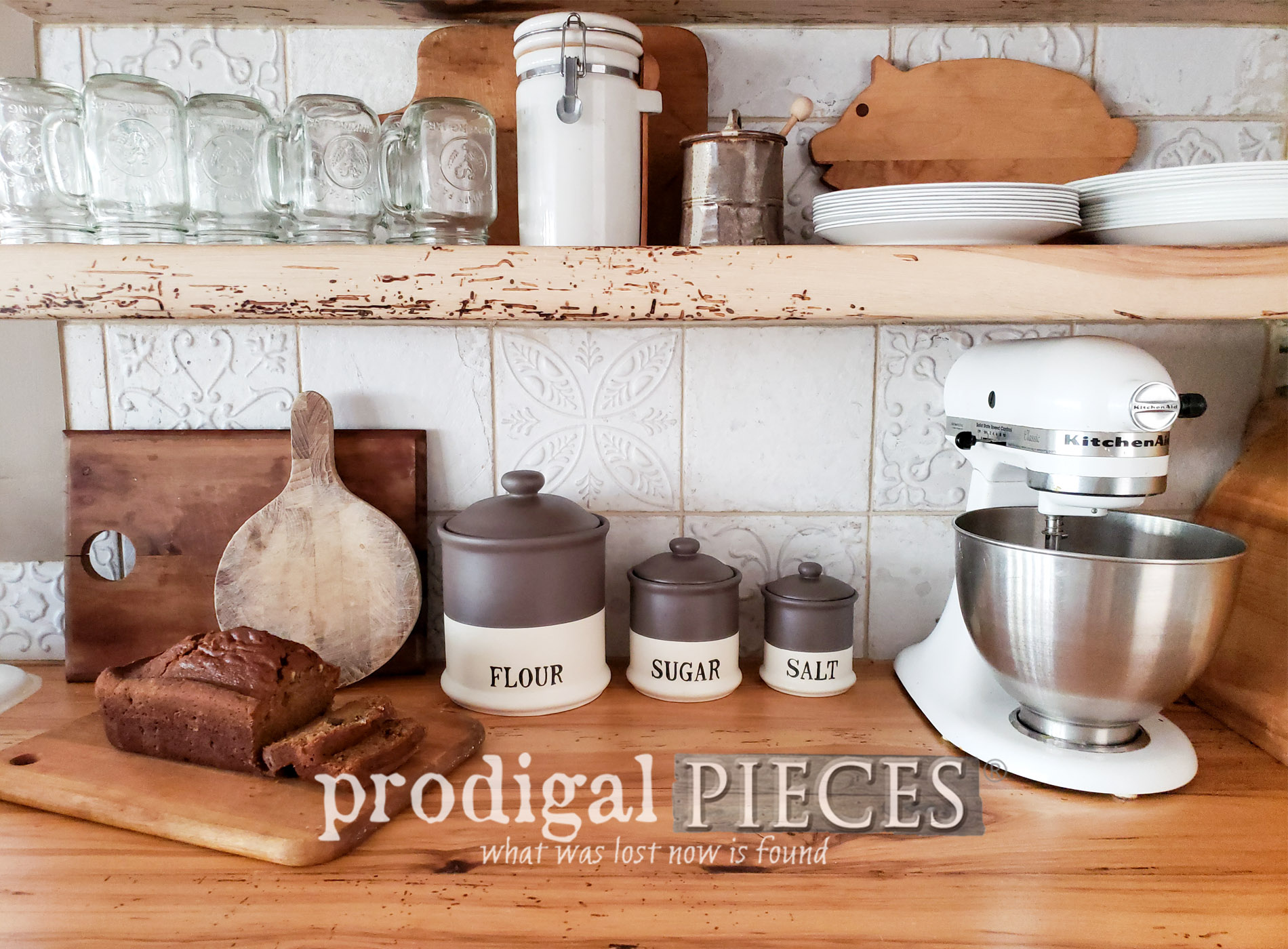 Featured Farmhouse Kitchen Canisters with DIY Tutorial by Larissa of Prodigal Pieces | prodigalpieces.com