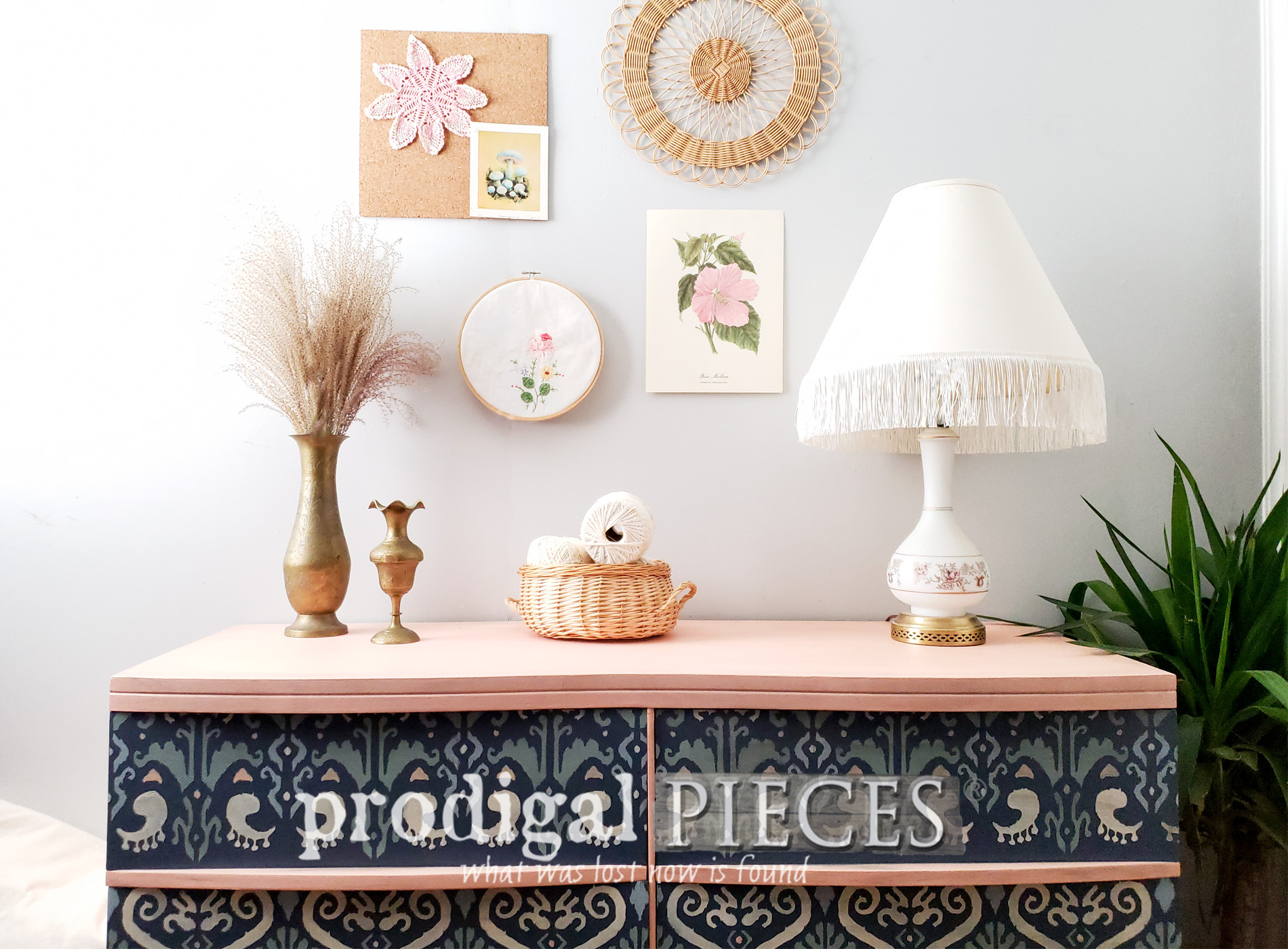 Featured Ikat Mid Century Modern Dresser for Boho Style Decor by Larissa of Prodigal Pieces | prodigalpieces.com