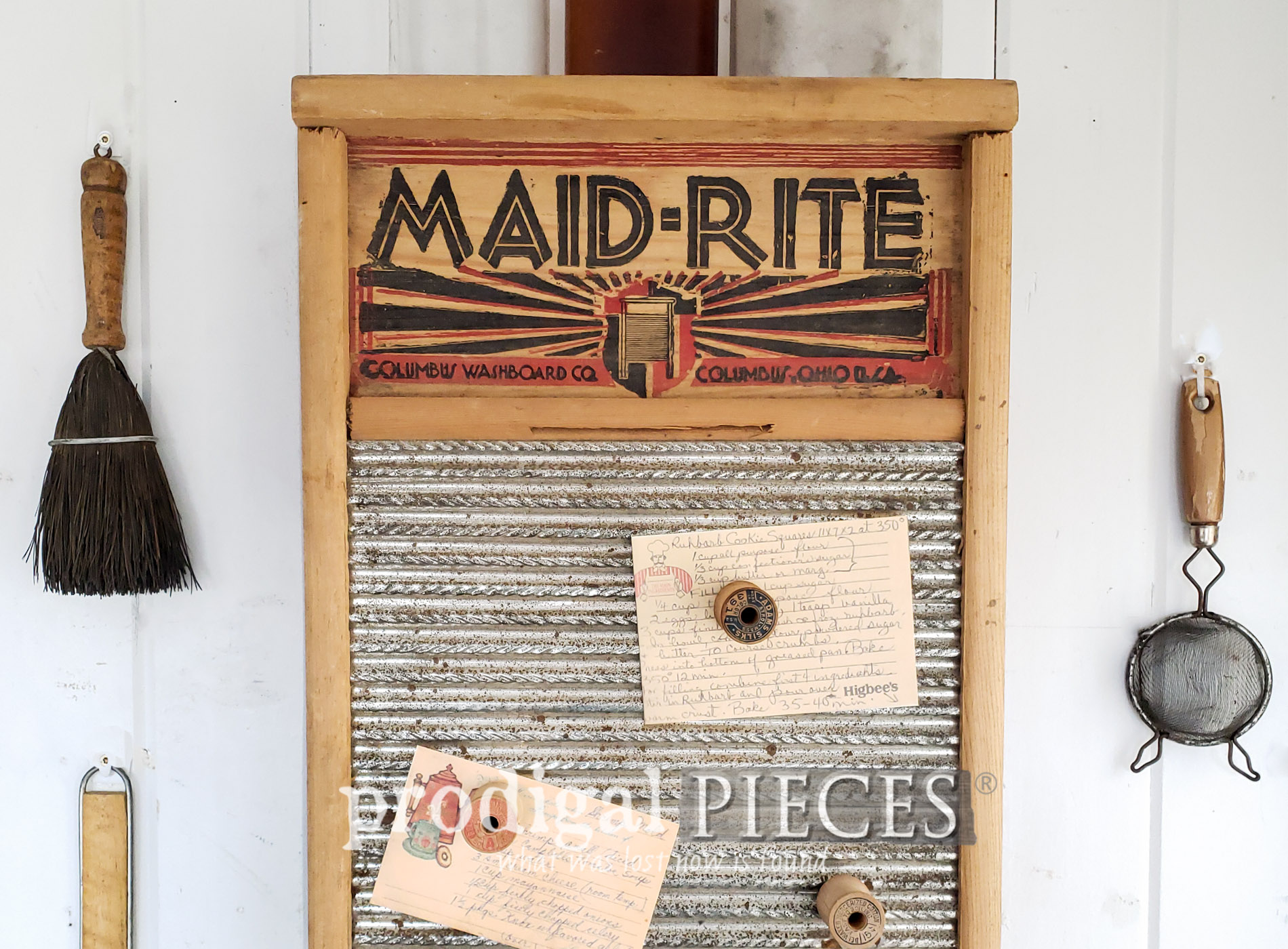 Featured Upcycled Washboard & Silverware Box Cupboard Created by Larissa of Prodigal Pieces | prodigalpieces.com #prodigalpieces #diy #farmhouse #vintage #home #homedecor #vintage