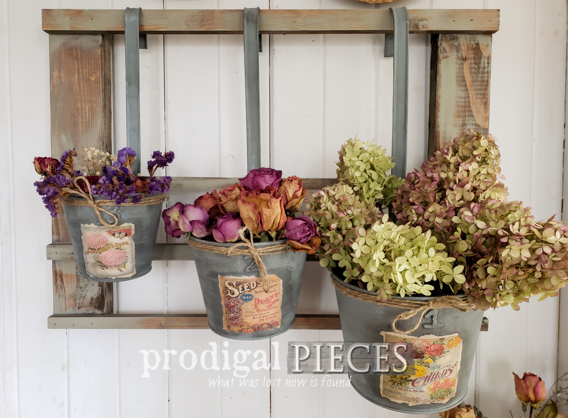 Featured Upcycled Christmas Decor by Larissa of Prodigal Pieces with Video Tutorial at prodigalpieces.com #prodigalpieces #farmhouse #diy #home #homedecor #cottage