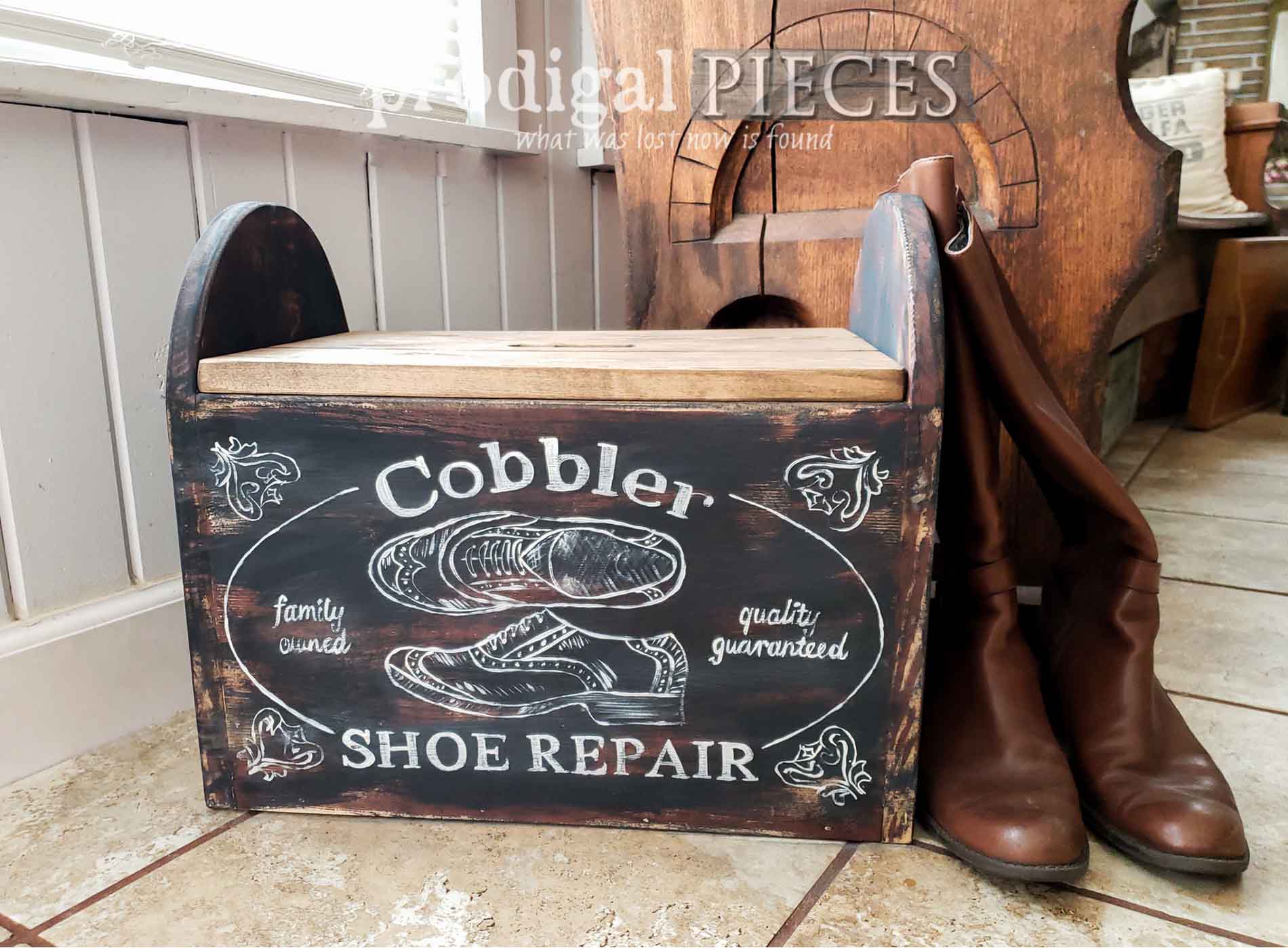 Featured Farmhouse Cobbler Bin from Thrifted Find by Larissa of Prodigal Pieces | prodigalpieces.com #prodigalpieces #farmhouse #home #homedecor #diy #storage