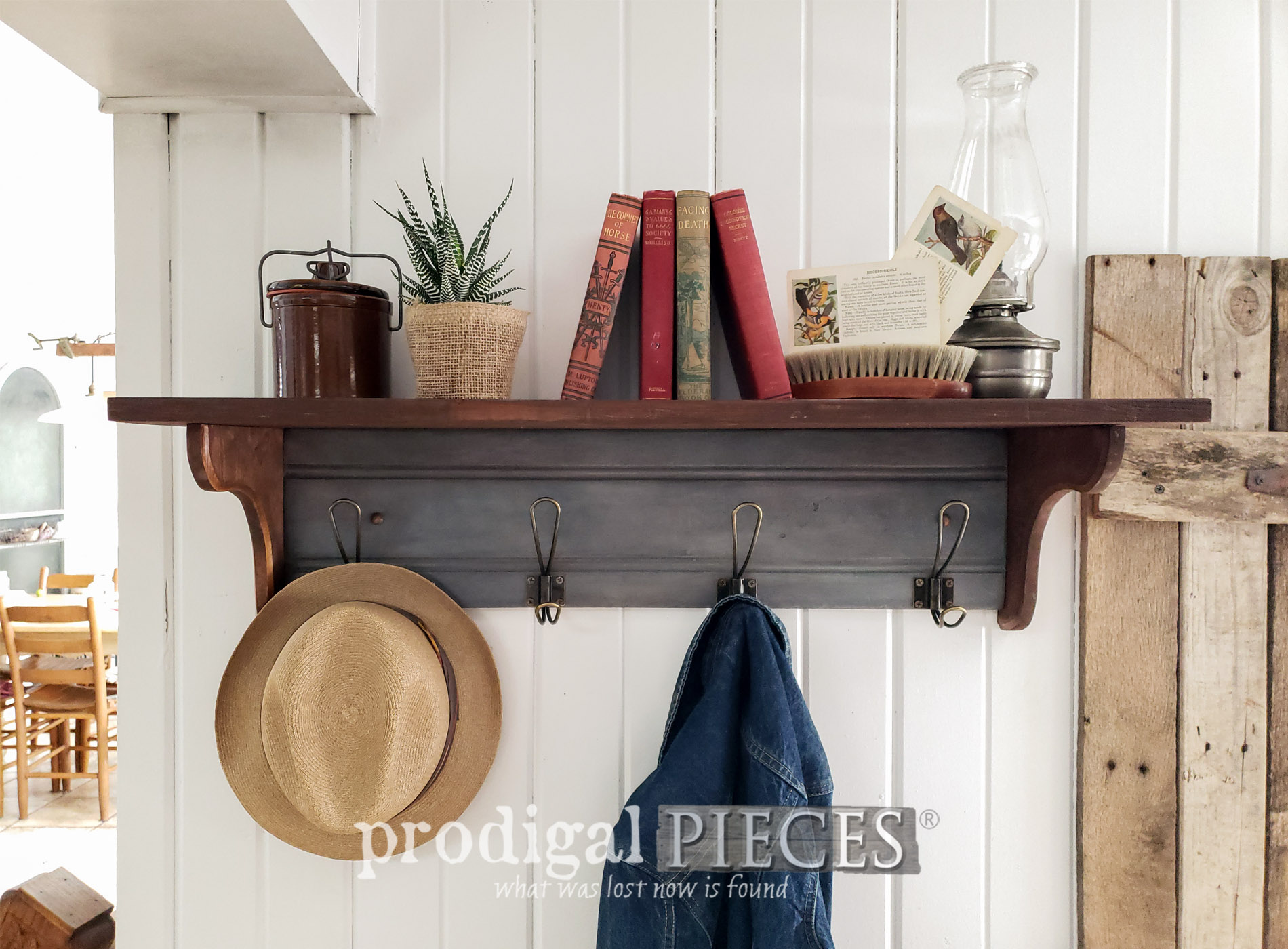 Featured DIY Reclaimed Coat Rack by Larissa of Prodigal Pieces | prodigalpieces.com #prodigalpieces #home #farmhouse #homedecor #diy #storage
