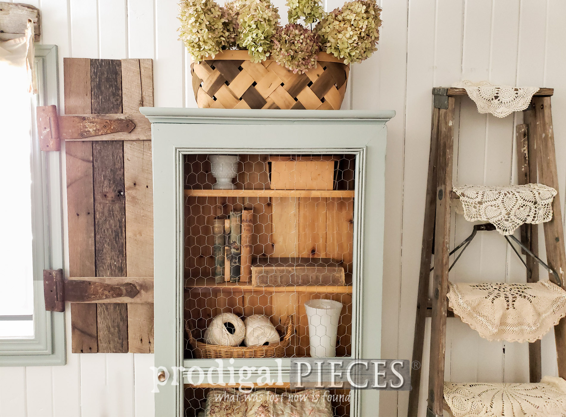 Featured Upcycled Gun Cabinet into Cupboard by Larissa of Prodigal Pieces | prodigalpieces.com #prodigalpieces #diy #farmhouse #home #homedecor