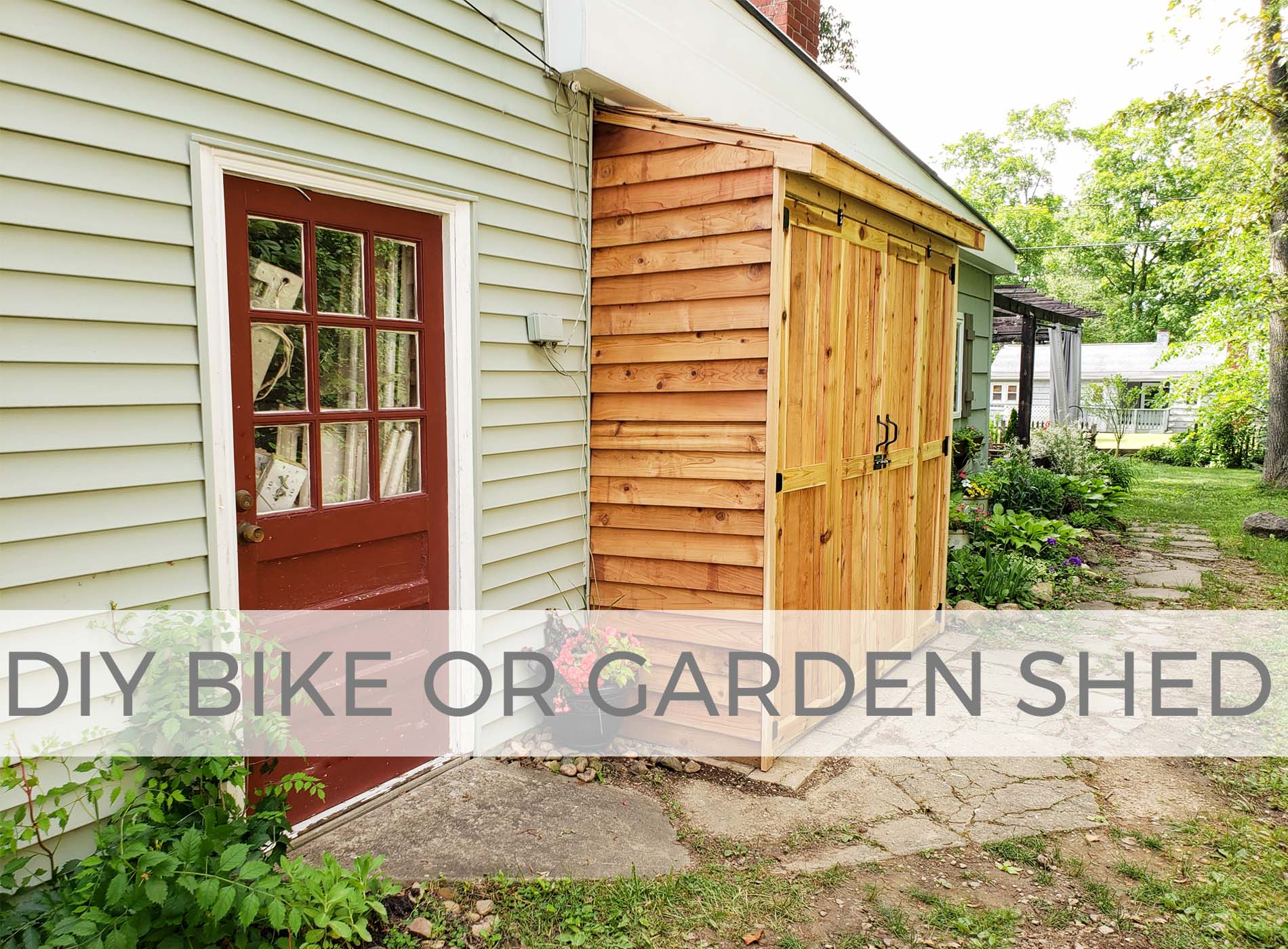 Build a DIY Bike or Garden Shed with this tutorial by Larissa of Prodigal Pieces | prodigalpieces.com #prodigalpieces
