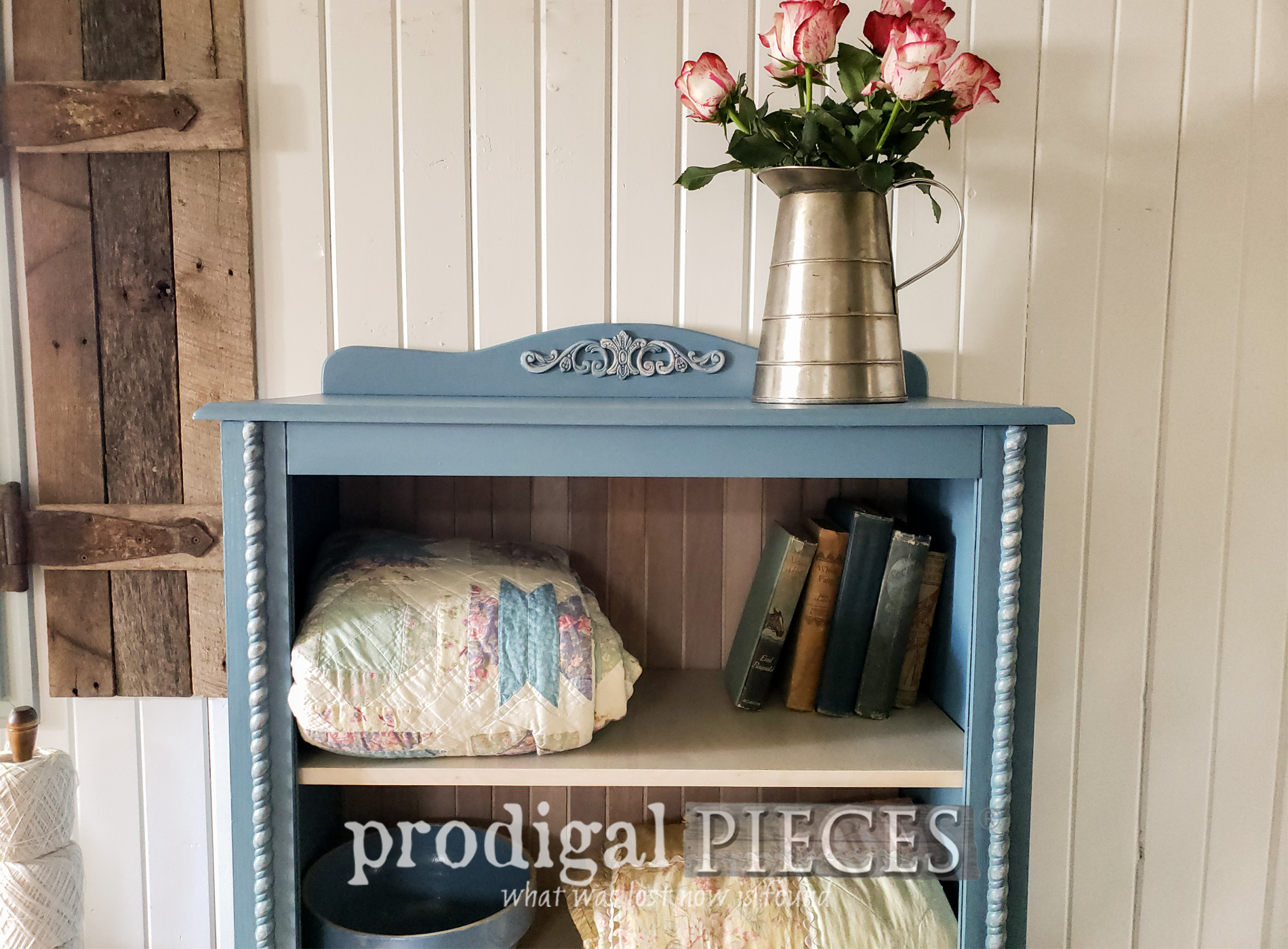 Featured Repurposed Curio Cabinet into Cottage Cupboard by Larissa of Prodigal Pieces | prodigalpieces.com #prodigalpieces #diy #cottage #farmhouse #cupboard #furniture #home #homedecor