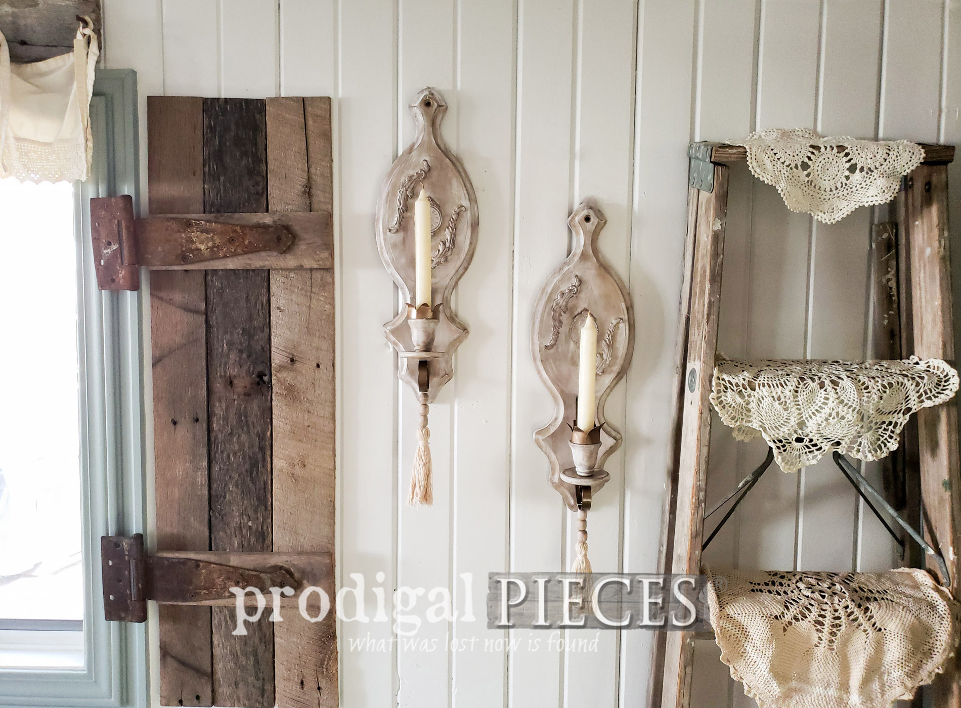Featured Vintage Candle Sconces Made New by Larissa of Prodigal Pieces | prodigalpieces.com #prodigalpieces #diy #home #homedecor #farmhouse