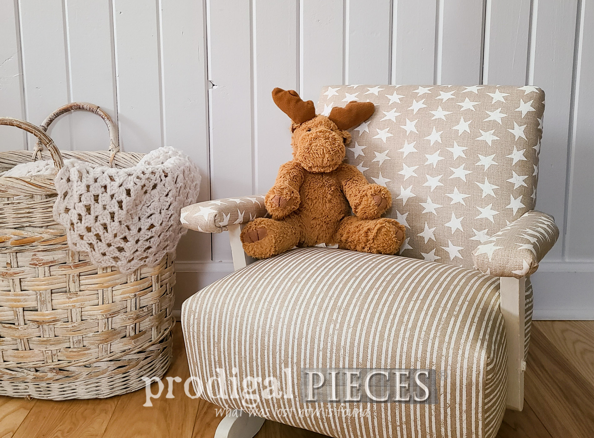 Featured Child's Upholstered Rocking Chair by Larissa of Prodigal Pieces | prodigalpieces.com #prodigalpieces #diy #furniture #kids #home #homedecor