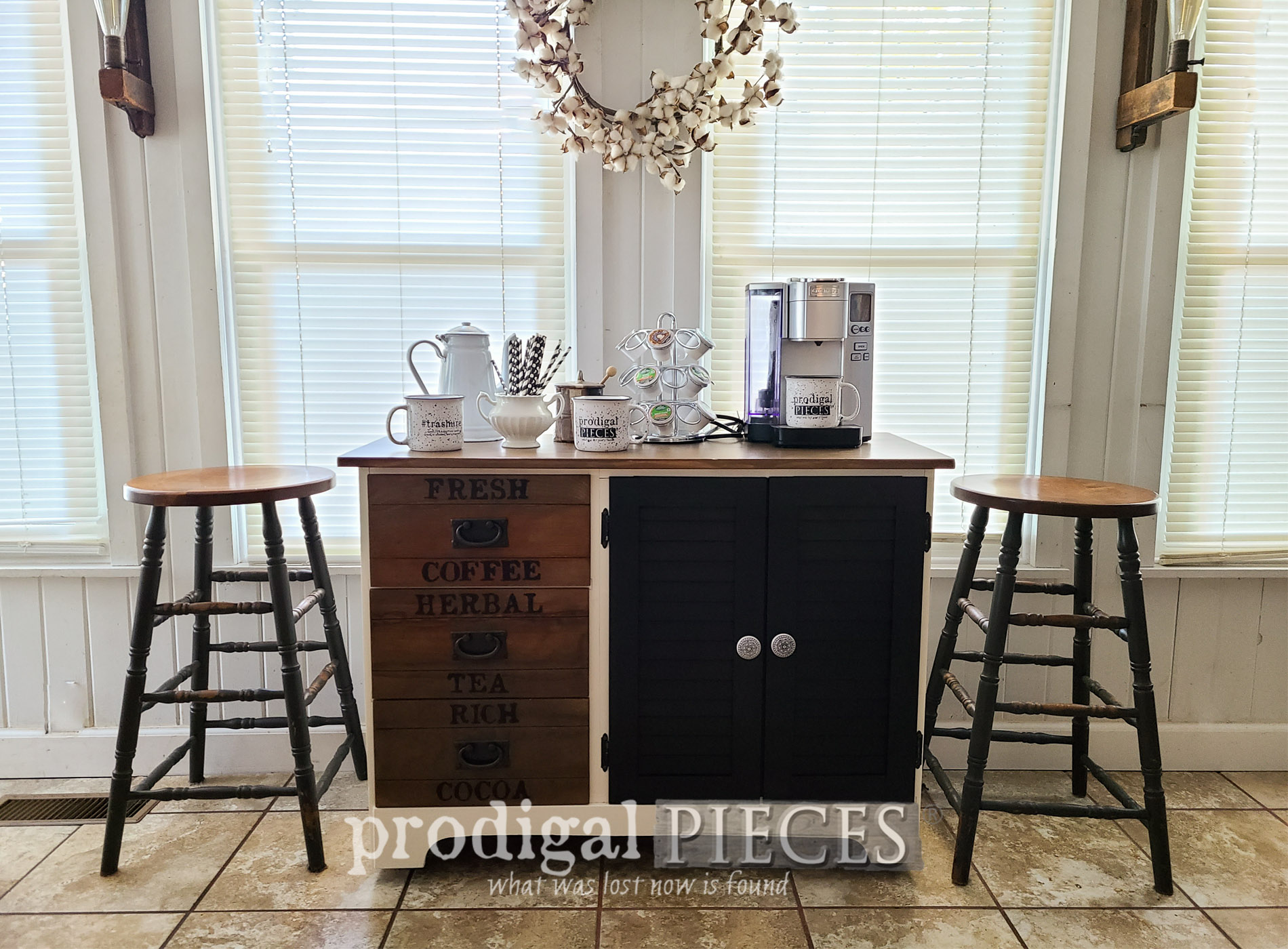 Featured DIY Coffee Bar with Drop-Leaf by Larissa of Prodigal Pieces | prodigalpieces.com #prodigalpieces #diy #home #furniture #homedecor #coffee