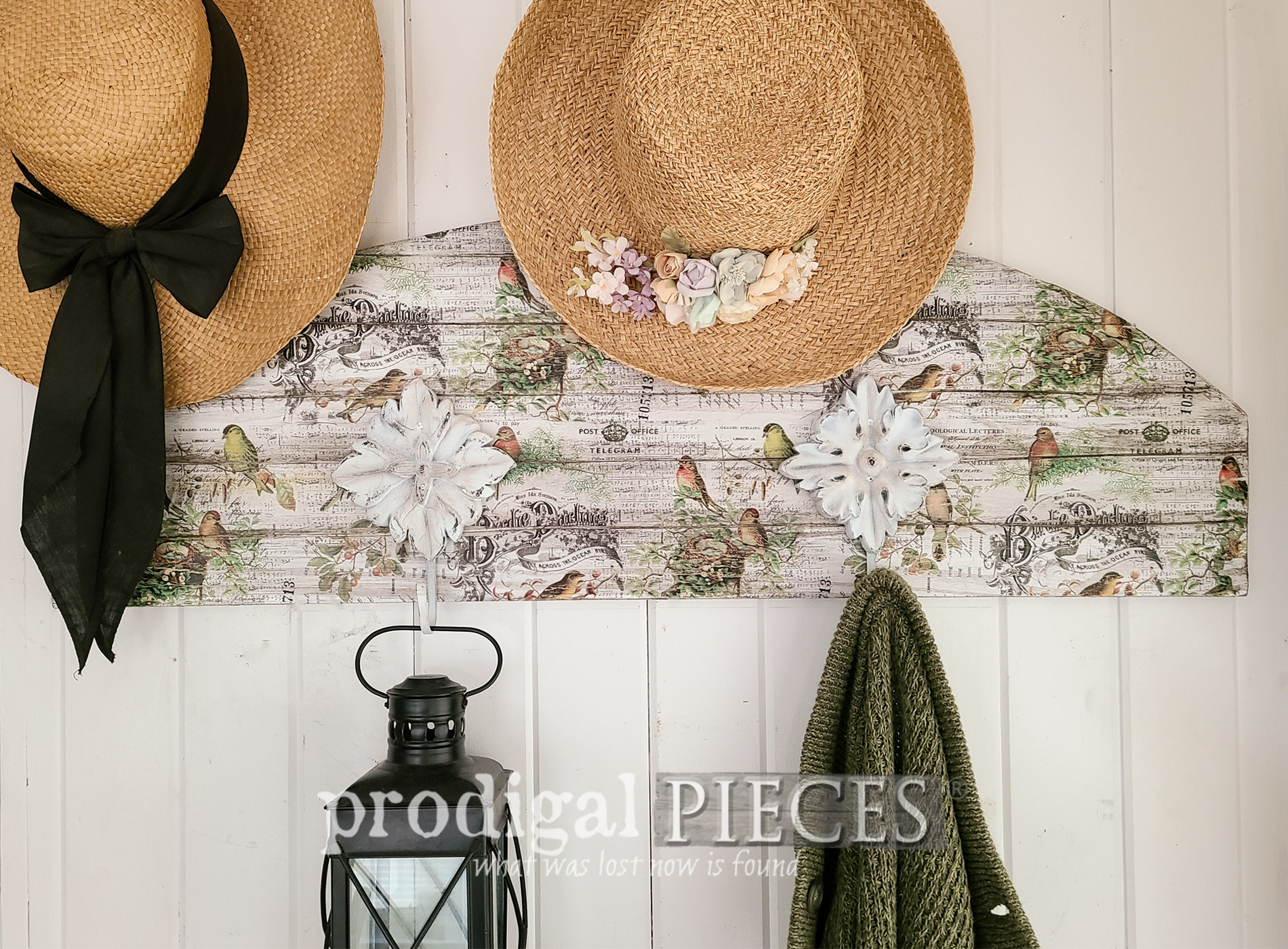 Featured DIY Decoupaged Coat Rack by Larissa of Prodigal Pieces | prodigalpieces.com #prodigalpieces #diy #home #homedecor #cottage #handmade