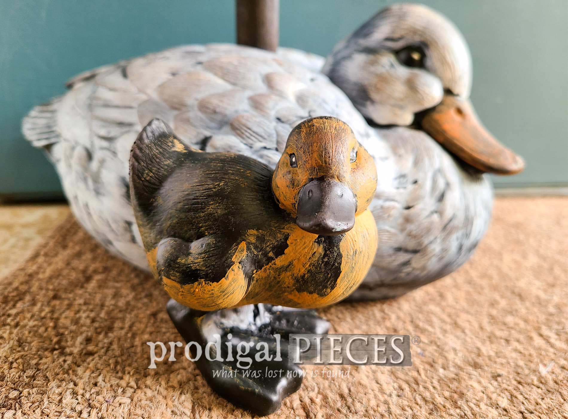 What a sweet makeover! These plastic garden sculptures are turned into upcycled doorstops with a Victorian flair. | See the DIY details at Prodigal Pieces | prodigalpieces.com #prodigalpieces #diy #upcycled #home #homedecor