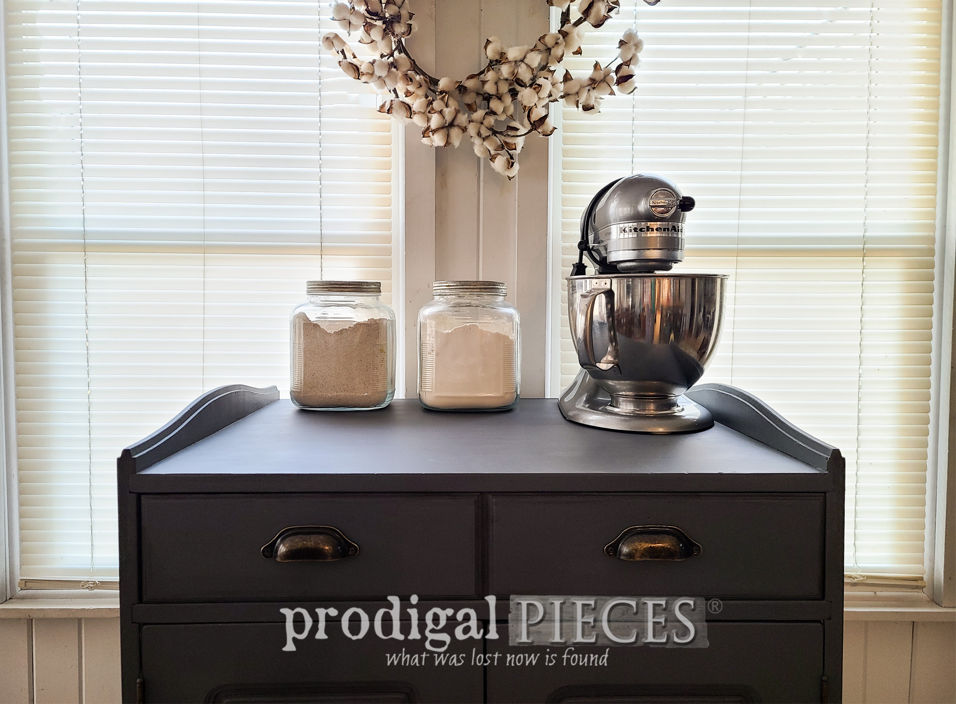 Featured Farmhouse Baking Cabinet by Larissa of Prodigal Pieces | prodigalpieces.com #prodigalpieces #farmhouse #furniture #diy #home #homedecor #kitchen #storage
