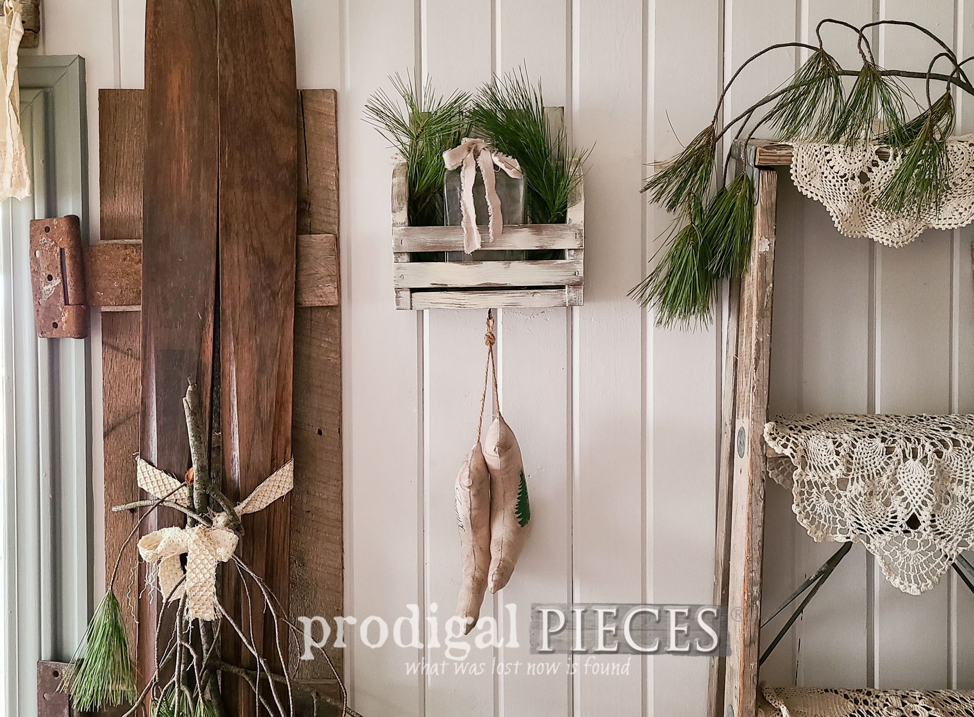 Featured DIY Wall Pocket from Upcycled Paint Stir Sticks by Larissa of Prodigal Pieces | prodigalpieces.com #prodigalpieces #farmhouse #christmas #diy #home #homedecor
