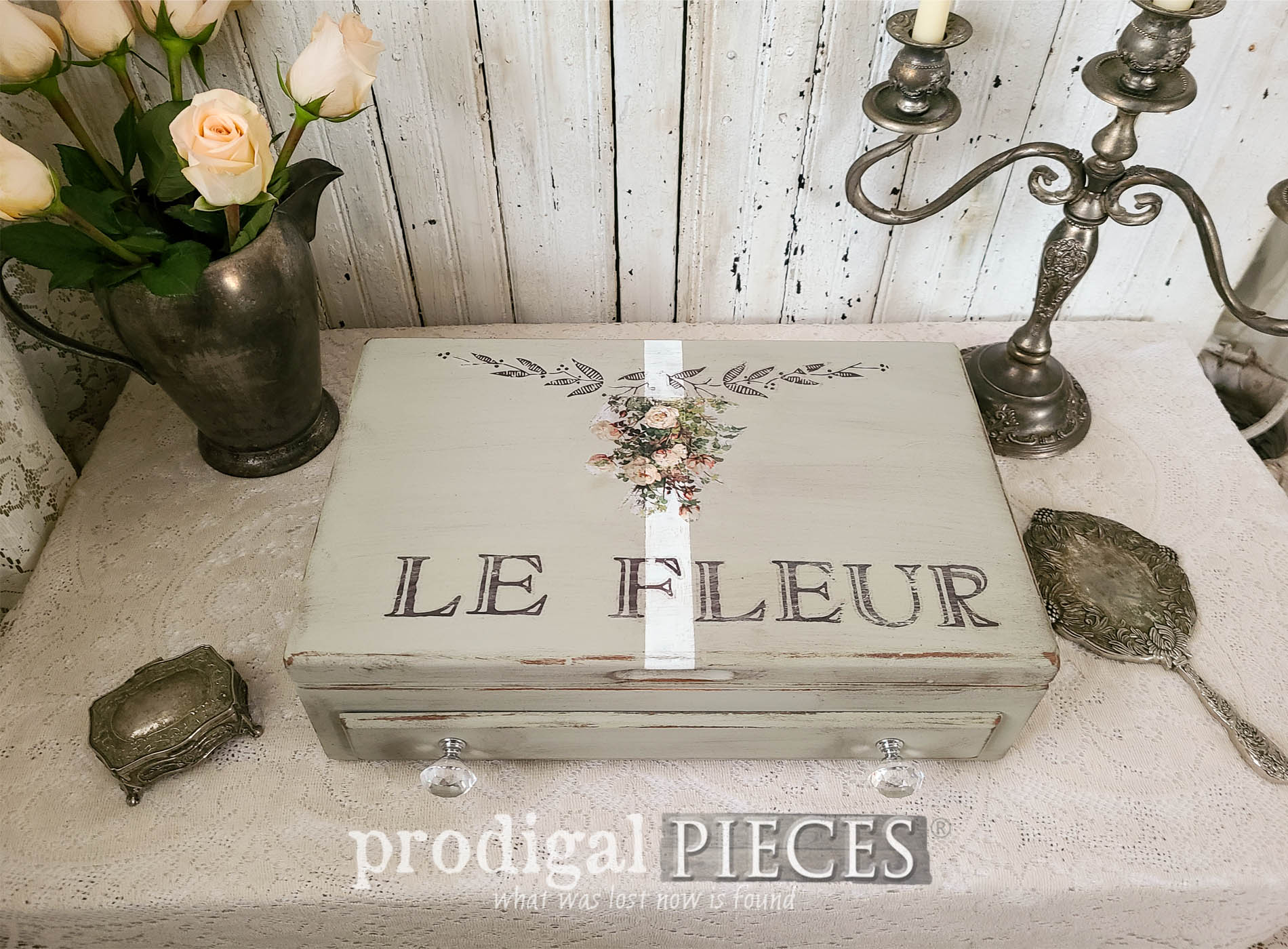 Featured Upcycled Silverware Chest into Home Decor Storage Box by Larissa of Prodigal Pieces | prodigalpieces.com #prodigalpieces