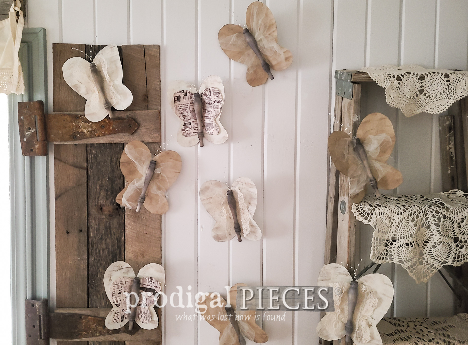 Featured Upcycled Spindle Butterflies by Larissa of Prodigal Pieces | prodigalpieces.com #prodigalpieces #diy #crafts #home #homedecor