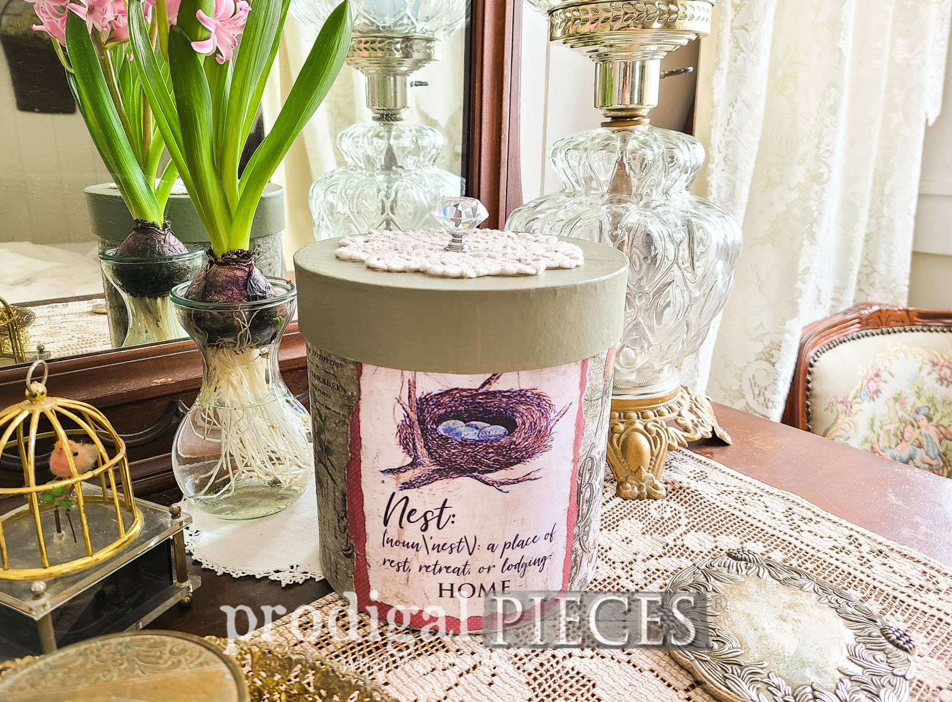 Featured DIY Decoupage Box with Vintage Bird Style by Larissa of Prodigal Pieces | prodigalpieces.com #prodigalpieces #diy #decoupage #home #homedecor