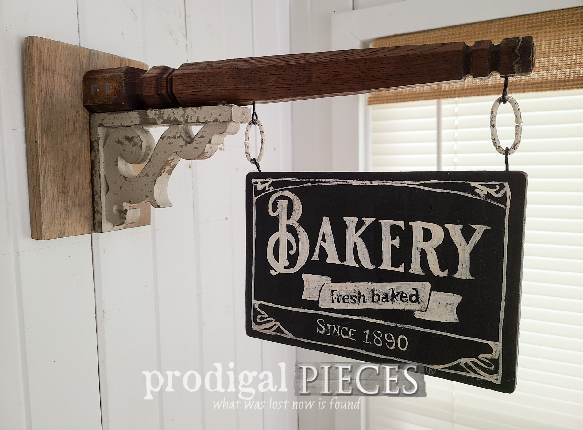 Featured Upcycled Chair Legs Turned Architectural Salvage Signs by Larissa of Prodigal Pieces | prodigalpieces.com #prodigalpieces #diy #farmhouse #upcycled #home #homedecor