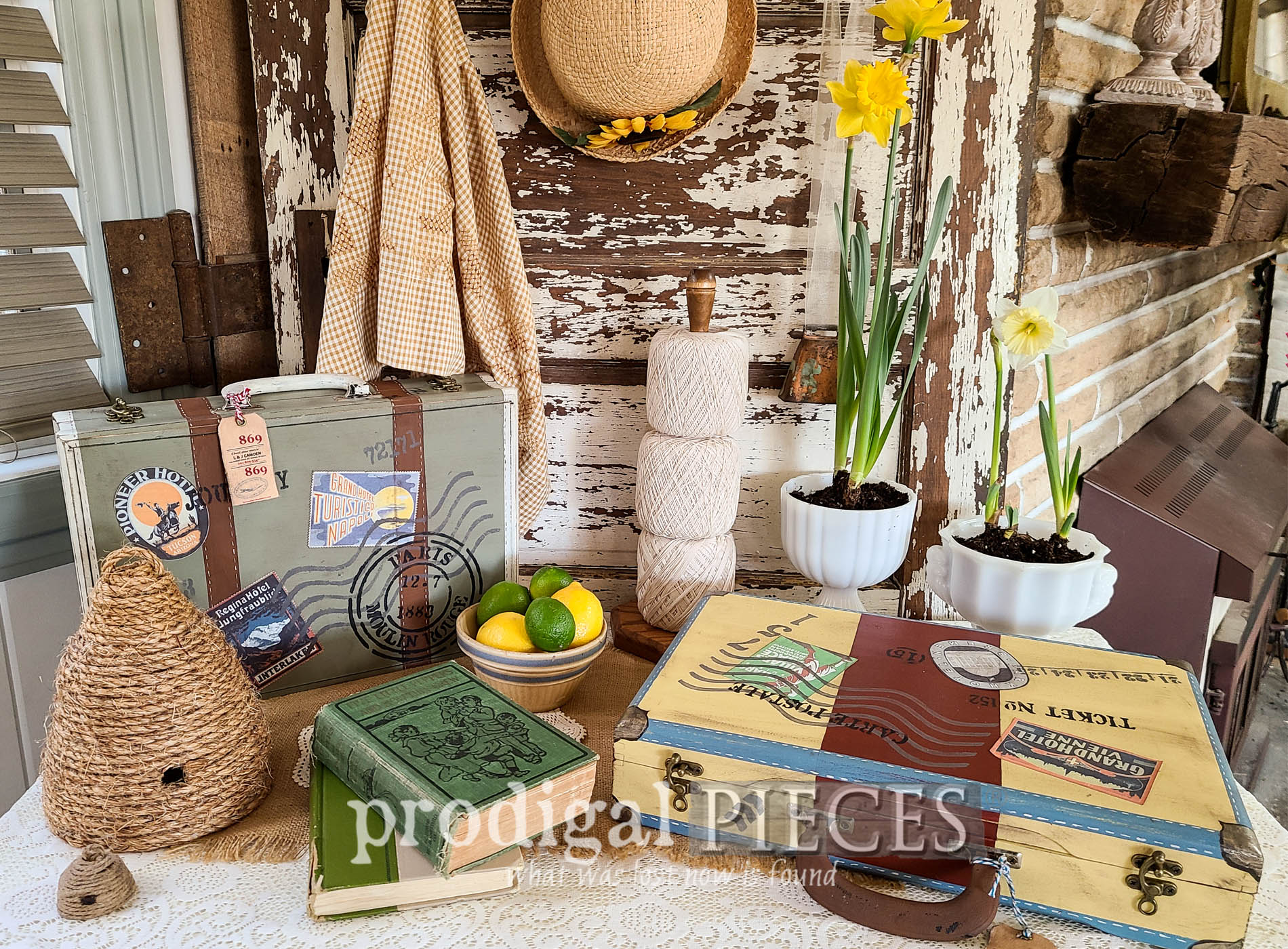 Featured Repurposed Silverware Box into Vintage Style Luggage by Larissa of Prodigal Pieces | prodigalpieces.com #prodigalpieces #diy #upcycled #repurposed #vintage #home #homedecor