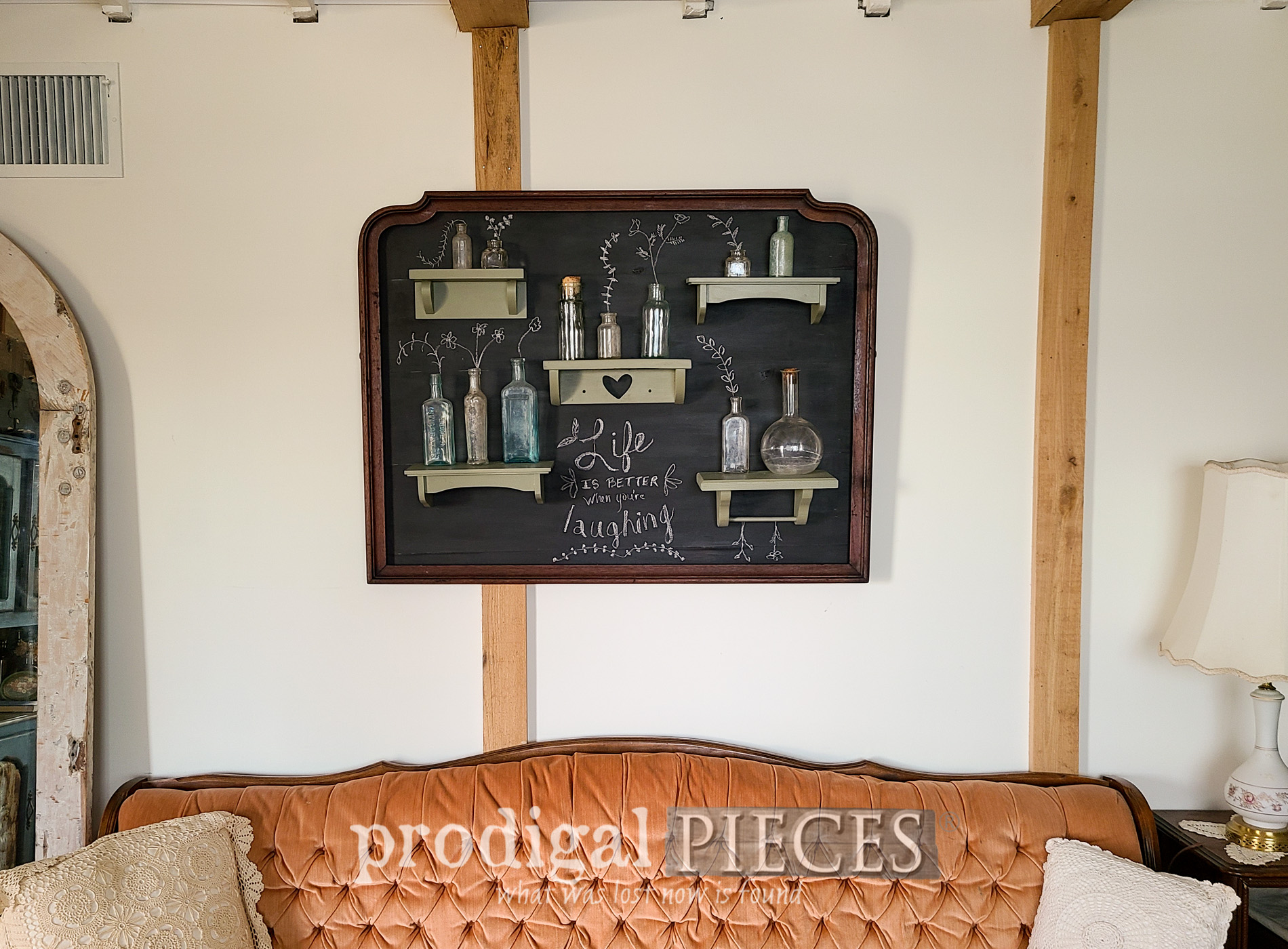 Featured Upcycled Mirror Frame into Chalkboard Style Wall Art by Larissa of Prodigal Pieces | prodigalpieces.com #prodigalpieces #diy #home #homedecor