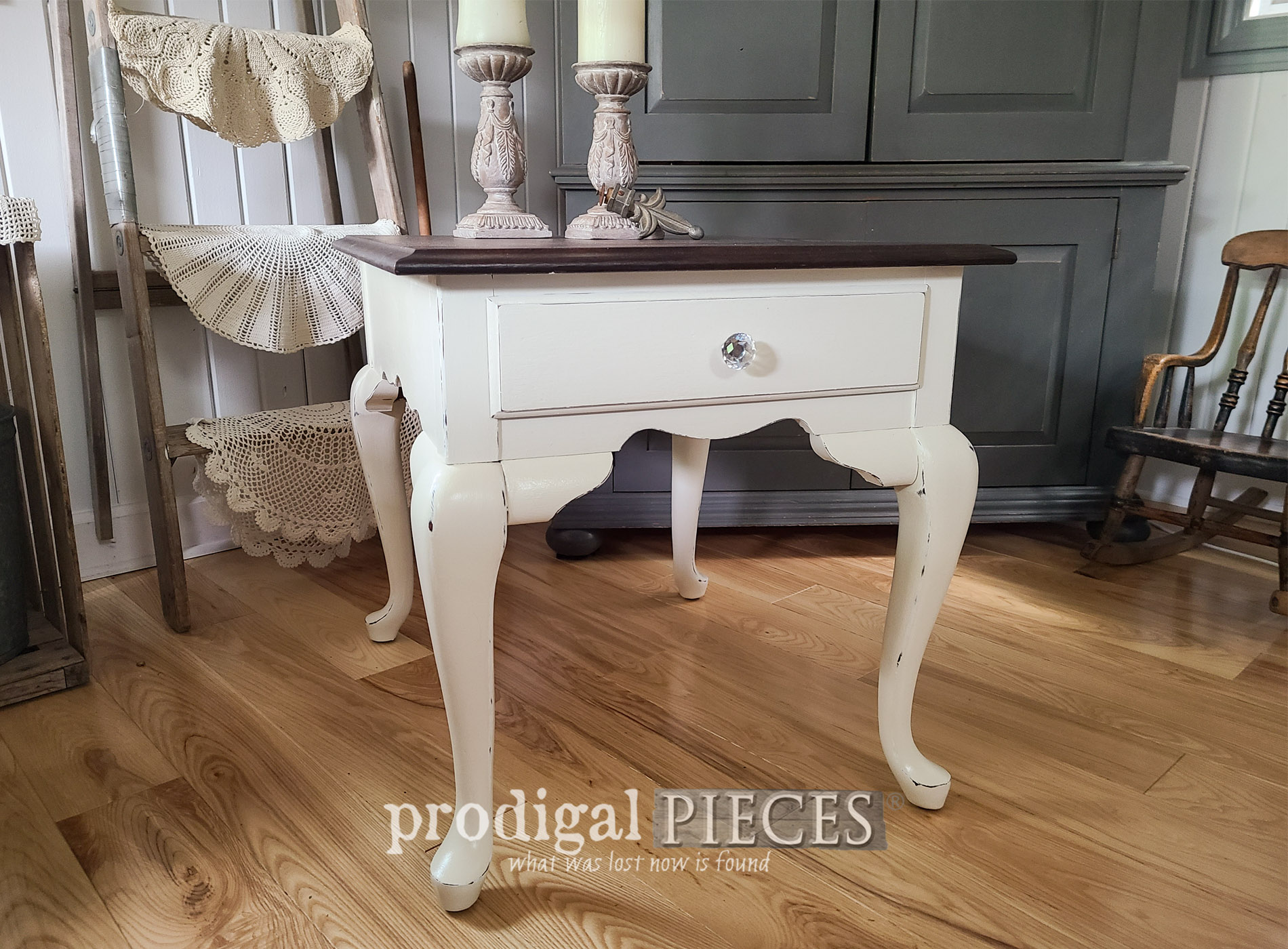 Featured Vintage Queen Anne Table Refinished by Prodigal Pieces | prodigalpieces.com #prodigalpieces #furniture #diy #home #homedecor