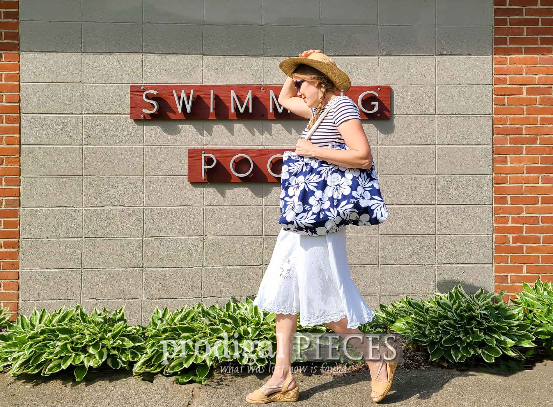 Featured Upcycled Swimsuit into Beach Bag for Refashion Fun by Larissa of Prodigal Pieces | prodigalpieces.com #prodigalpieces #refashion #upcycled #summer #swimming #diy