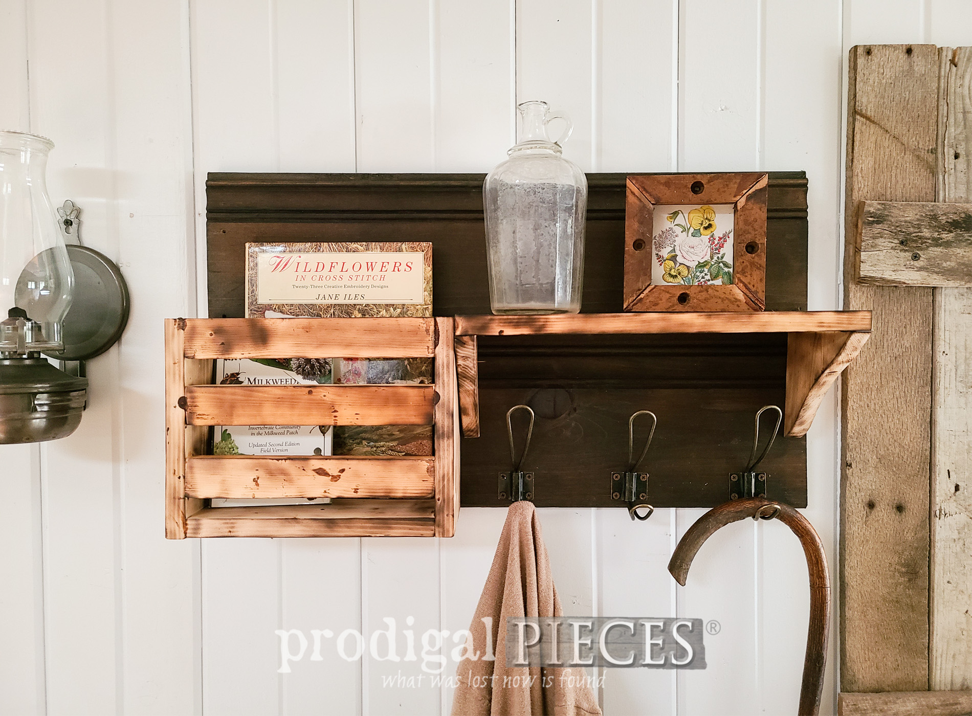 Featured DIY Scorched Wood Entry Shelf Tutorial by Larissa of Prodigal Pieces | prodigalpieces.com #prodigalpieces #diy #farmhouse #entry #toolsoverjewels #woodworking