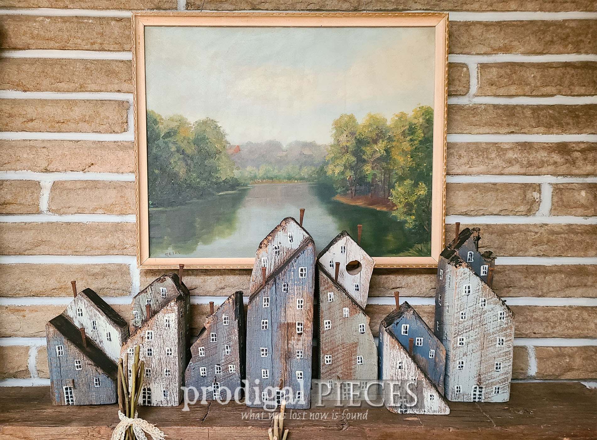 Featured Reclaimed Wood Houses from Old Barn Beams by Larissa of Prodigal Pieces | prodigalpieces.com #prodigalpieces #diy #farmhouse #reclaimed #handmade