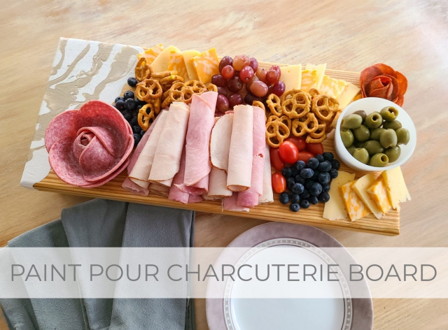 DIY Paint Pour Charcuterie Board Tutorial by Larissa of Prodigal Pieces | prodigalpieces.com #prodigalpieces