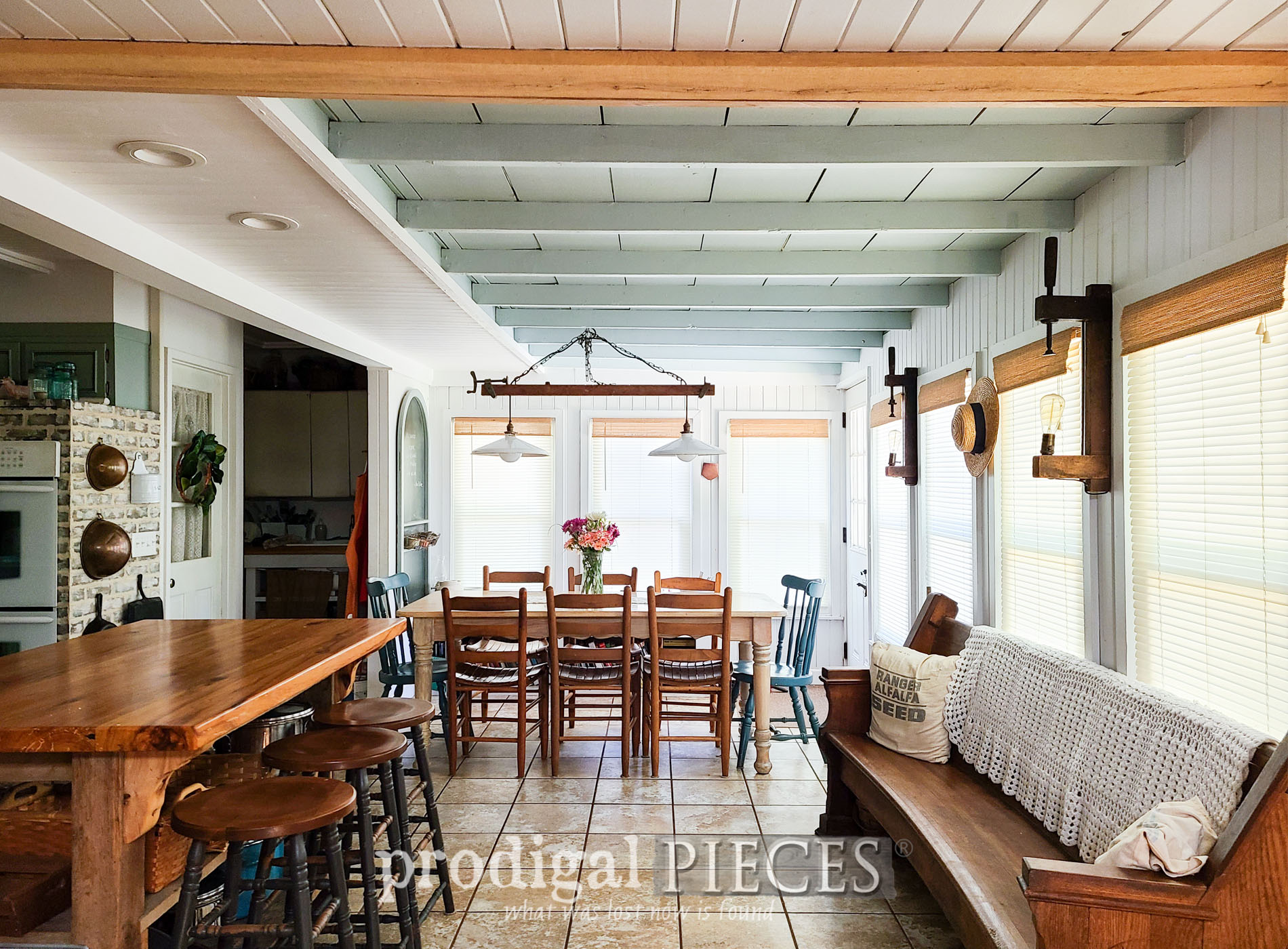 Featured Dining Room Ceiling Remodel for Farmhouse Style by Larissa of Prodigal Pieces | prodigalpieces.com #prodigalpieces #farmhouse #diy #remodel