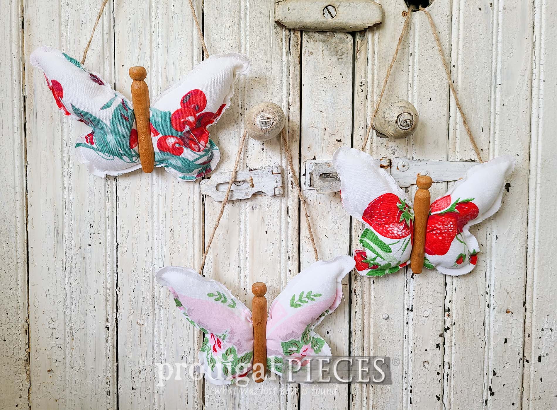 Featured Refashioned Tablecloth Clothespin Butterflies by Larissa of Prodigal Pieces | prodigalpieces.com #prodigalpieces #refashion #diy #upcycle